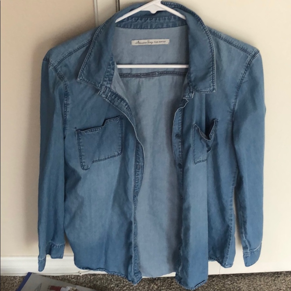 Denim button up